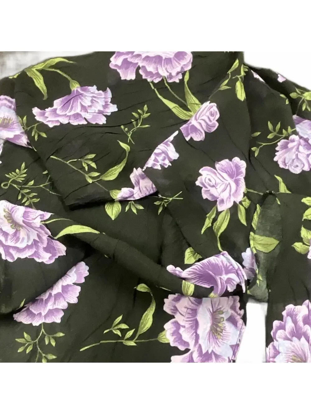 Purple Floral Vintage Scarf